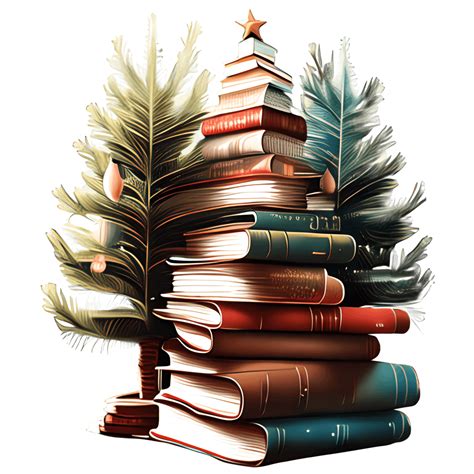 Christmas Tree Made Of Books K Detailed Creative Fabrica