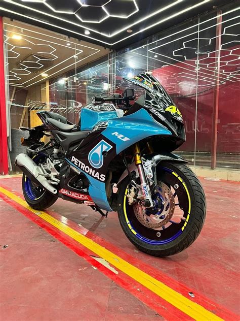 Multicolor Yamaha R15 V4 Petronas Edition Full Body Wrap Decals