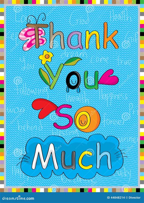 Natural Thank You So Much Stock Vector Image 44848214