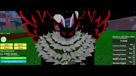 Flame Revamp Showcase Blox Fruits Youtube