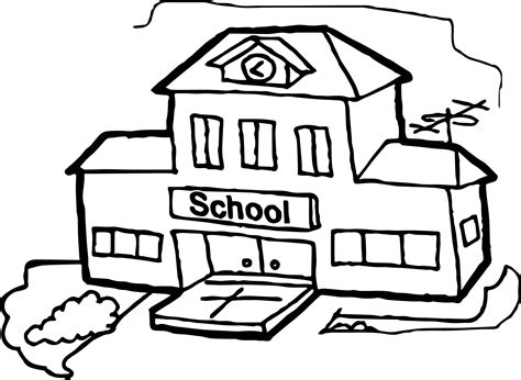 School House Drawing at PaintingValley.com | Explore collection of ...