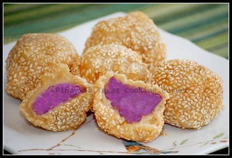 Ube Buchi Ube BuchiBuchi Or Butsi Is A Sesame Seed Covered Pastry Made