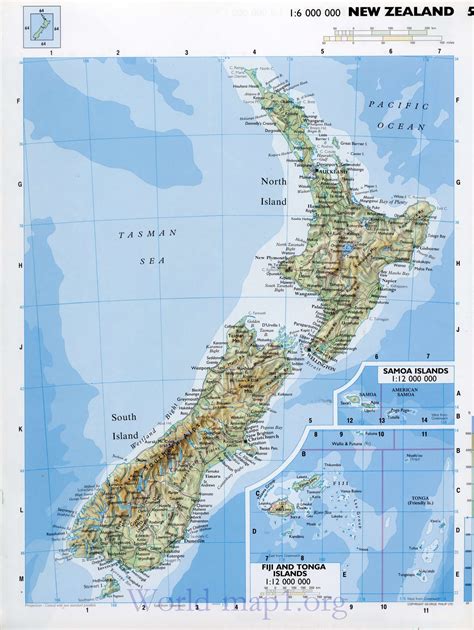 Detailed New Zealand Maps Map Of New Zealand Detailed Geographical