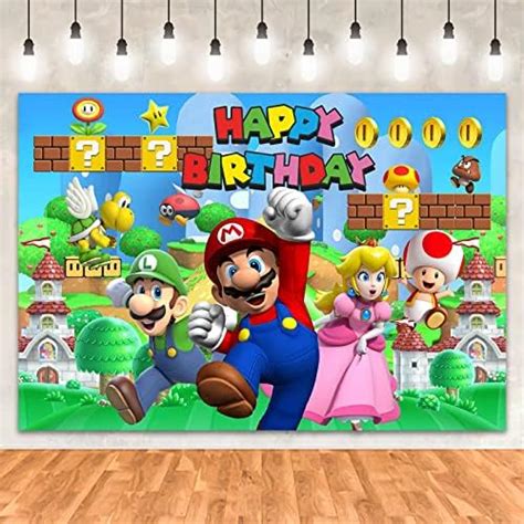 Super Brother Birthday Party Backdrop Cartoon Party Supplies Adventure