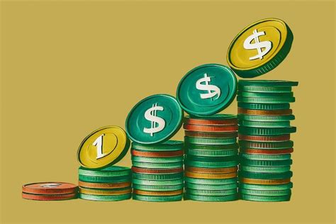 Premium Psd A Cartoon Drawing Of A Stack Of Gold Coins With A Dollar