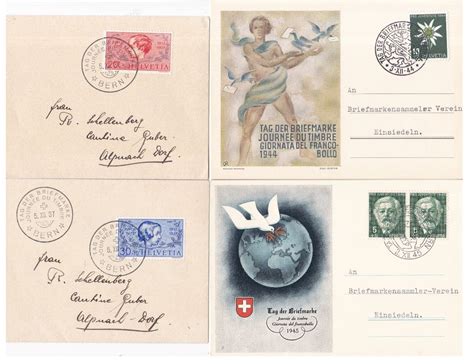 8 Stk Briefe Karten Tag Der Briefmarke Ab 1937 Kaufen Auf Ricardo