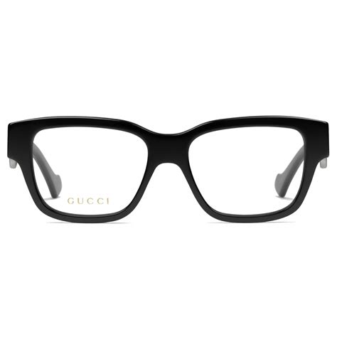 Gucci Rectangular Frame Optical Glasses Black Gucci Eyewear Avvenice