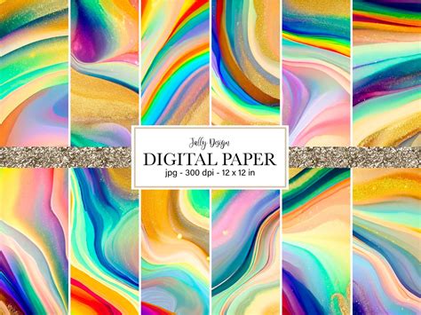 Watercolor Rainbow Digital Paper Graphic by jallydesign · Creative Fabrica