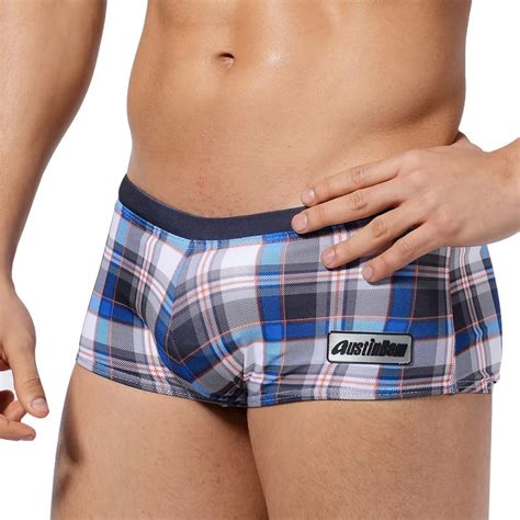 Austinbem Brand New Printing Latticesr Sexy Surf Swim Briefs Men