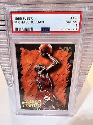 Michael Jordan Fleer Hardwood Leader Basketball Card Psa