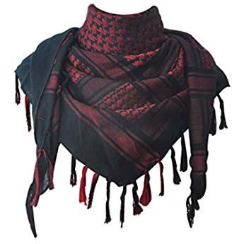 Merewill Cotton Shemagh Tactical Desert Wrap Keffiyeh Head Neck Arab