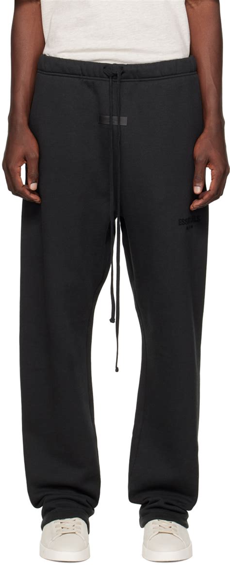 Black Relaxed Lounge Pants By Fear Of God ESSENTIALS On Sale