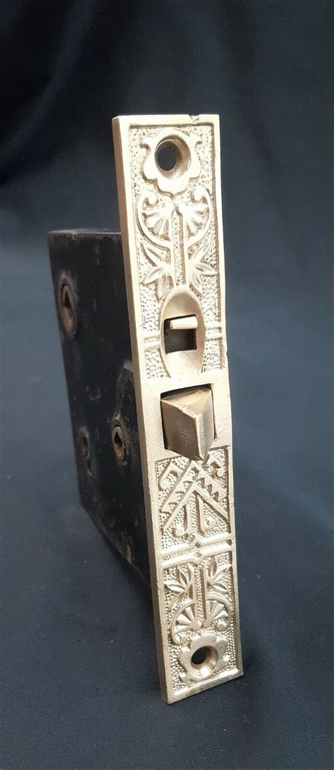 Victorian Eastlake Mortice Lock With Thumb Turn And Privacy Lock Ebay