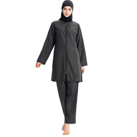 Noir Xl Maillot De Bain Islamique Pour Femmes Hijab Modeste