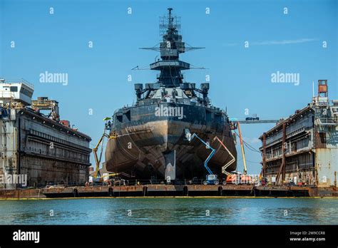 The Uss Texas A U S Navy New York Class Battleship That Served In