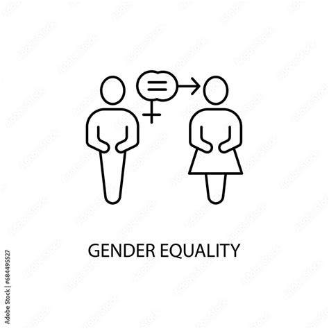 Gender Equality Concept Line Icon Simple Element Illustration Gender Equality Concept Outline