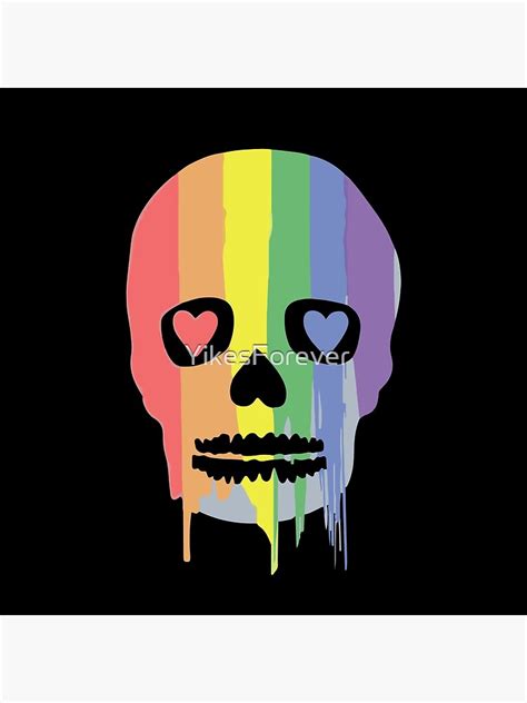 Lgbtq Skull Lgbt Rainbow Gay Pride Sticker Poster For Sale By