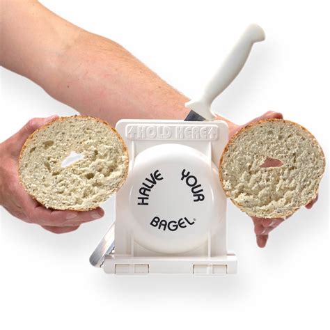 Halve Your Bagel – Bagel Slicer and Cutlery