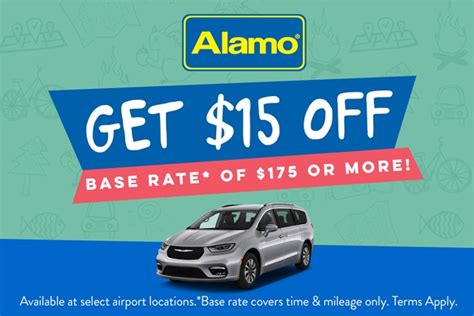 Save $15 off $175 Base Rate - Alamo Rent a Car