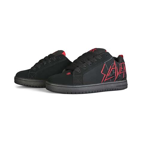 Dc X Slayer Court Graffik Skate Shoes Black Black Red Supereight