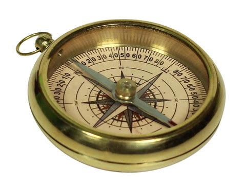 Magnetic Compass In Brass 2” Nautical Device With Imprint Of Dolland