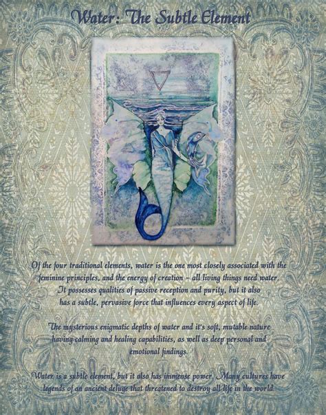 Elemental Magick Water The Subtle Element Book Of Shadows Wiccan