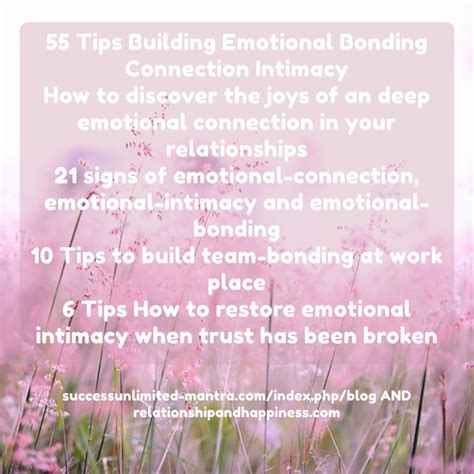 Success Unlimited Mantra Blog Tips Building Emotional Bonding