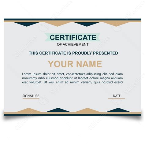 Gold Golden Certificate Diploma Gift Sign Modern Word Template And Google Docs For Free Download