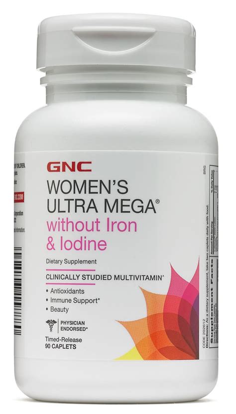 Gnc Womens Ultra Mega Without Iron And Iodine 90 каплет Купить в Киеве