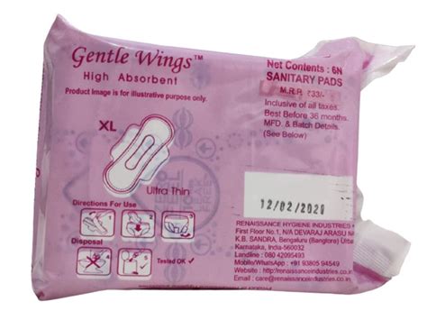 Gentle Wings High Absorbent Sanitary Pad At Rs 21pack Sanitary Pad