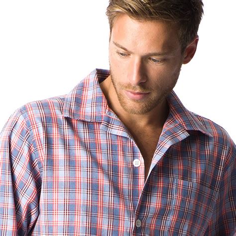 Mens Brushed Cotton Check Pyjamas By Pj Pan