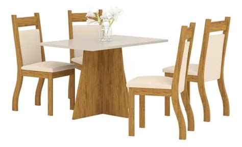 Mesa De Comedor Margarita Silk Blonde Nude Para Personas Cubierta De Cristal Beige Patas