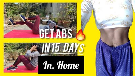 Get Abs In Days At Home Days Ab Challenge Workout At Home