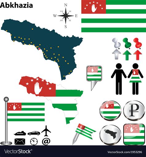 Abkhazia Map Royalty Free Vector Image VectorStock