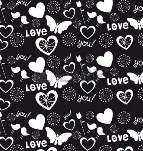 Black And White Hearts Background - WallpaperSafari