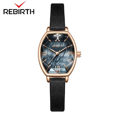 Rebirth Original Women Watch Waterproof Leather Strap Elegant Watch