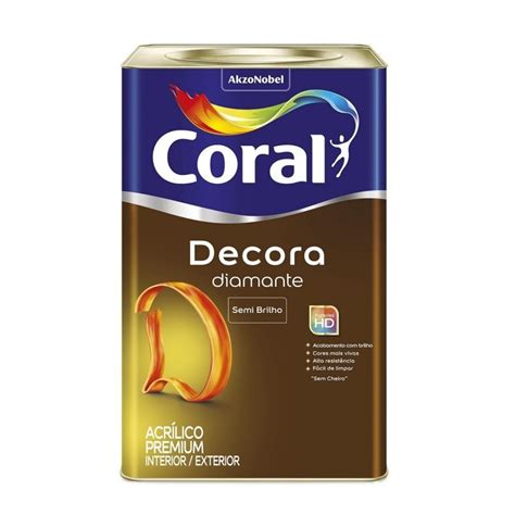 Tinta Acr Lica Premium Semi Brilho Coral Decora Rota Das Tintas