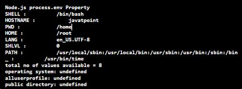 NodeJS Process Env Property JavaTpoint