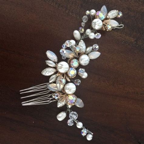 Jeweled Hair Comb Jeweled Hair Comb Jewels Hand Beading