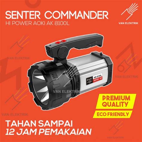 Jual Senter Commander W Lhitium Jumbo Hi Power Aoki Ak L