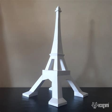 Eiffel Tower Papercraft Sculpture Printable 3d Puzzle Papercraft Pdf Template To Make Your