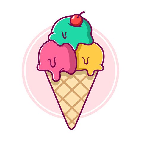 Ice Cream Logo Template Hand Drawn Ice Cream Logo Vector Art