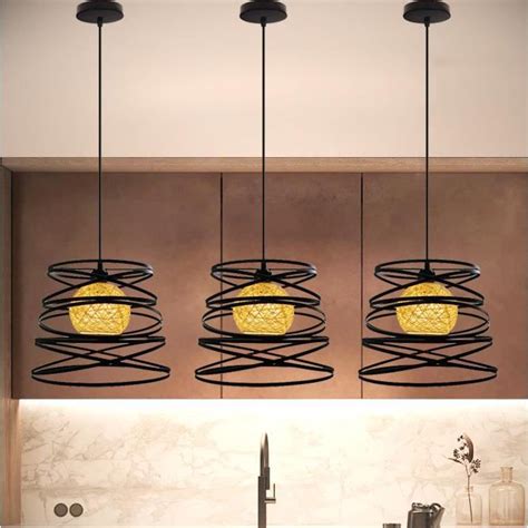 Tempas LOT DE 3 Lustre Suspension Vintage Industriel 30 25cm Lampe De