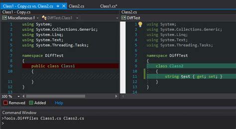 Visual Studio How To Compare Two Files With Or Without An Extension