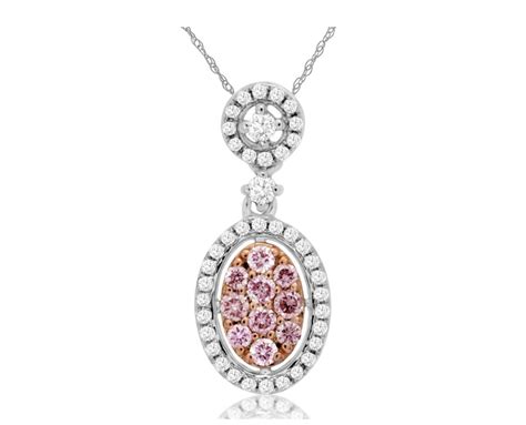 White Gold Pink And White Diamond Pendant Nelsons Jewelers