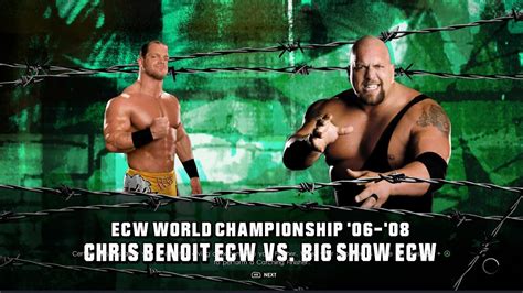 Wwe2k22 Ecw Title Match Chris Benoit Vs The Big Show Youtube