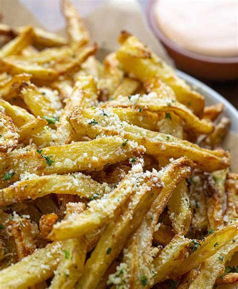 Air Fryer Garlic Parmesan French Fries Recipe Air Fryer Recipes Healthy Parmesan French