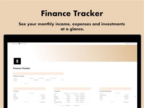 Aesthetic Notion Template 2022 Personal Digital Planner Finance And