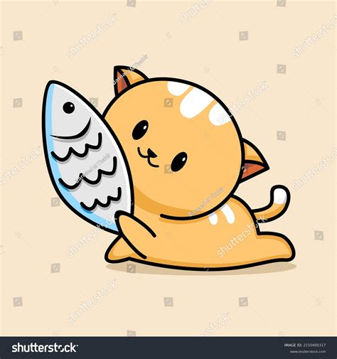 Cute Cat Fish Cartoon Design Stock Vector Royalty Free 2150400317