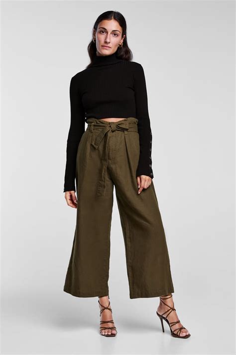 Zara Paperbag Waist Pant How To Wear Paper Bag Pants Popsugar